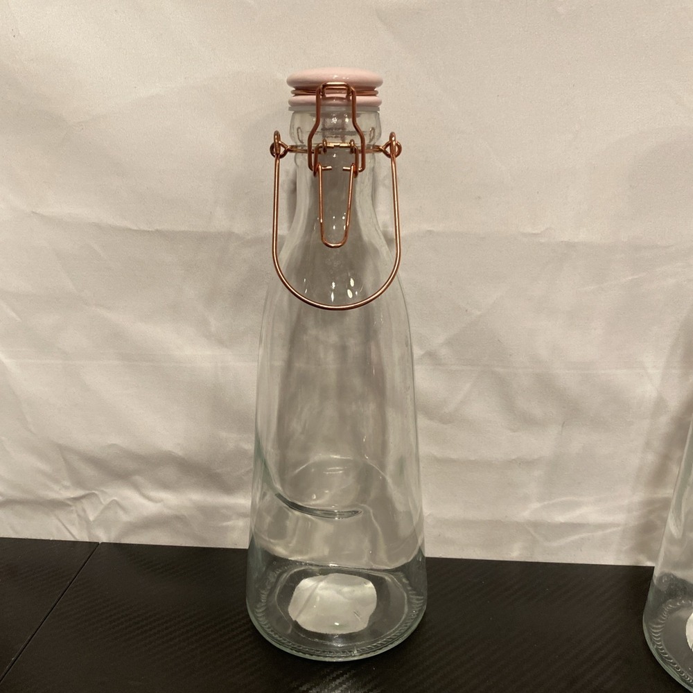 34oz Clip Porcelain Top Glass Bottles with Rubber‎ Seals 11.5